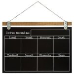 Semainier ardoise noir 69x50cm - atmosphera createur dinterieur