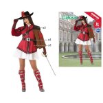 Atosa d�guisement mousquetaire - femme - rouge