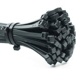 Attaches de c�ble - handeiu - 100 pi�ces - noir - polyamide 66 - r�sistantes � la chaleur