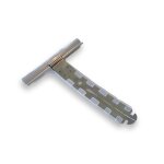 Attache tablier en t souple - gaine pvc - protection anti - rayure - 130 mm - gris