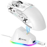 Attack shark x11 souris gaming sans fil avec grips pour pc / mac blanc
