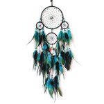 Attrape - rves grands attrape - rves  suspendre au mur attrape - rves en plumes bleues et noires ...