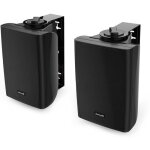 Audibax enceinte biblioth�que hi?fi 2 voies 75 w ? paire noire woofer 4 & tweeter 3 / 4 supports muraux ...