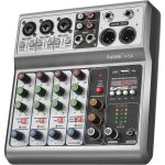 Audio mixer console de mixage sonore avec 5 canaux usb num�rique bluetooth effets de r�verb�ration delay ...
