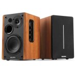 Audizio ks01b enceintes biblioth�que actives 120w set avec woofer 525 et tweeter 1 bt finition bois �l�gante ...