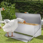 Aufun distributeur automatique 10 kg pour volaille avec pieds anti - rats et couvercle �tanche en acier ...