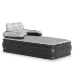 Aufun lit gonflable floqu� lit simple autogonflant avec pompe �lectrique int�gr�e et t�te de lit int�gr�e. ...