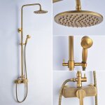 Colonne de douche - auralum - retro - vieux - bronze - 2 fonctions - douchette à main incluse Colonne de douche - auralum - retro - vieux - bronze - 2 fonctions - douchette à main incluse