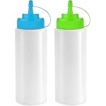 Aurstore lot de 2 bouteille  sauce bouteille distributeur avec bec flacon sauce cuisine en plastique ...