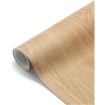 Papier peint auto - adh�sif imitation bois pvc 60 x 500 cm - beige �tanche