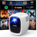 [auto focus / apps intgre] vidoprojecteur avec wifi et bluetooth 4k 1080p natif rtroprojecteur avec ...