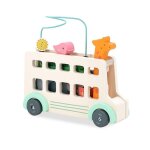 Autobus en bois - vilac - busanimo sarah betz - beige - jouet d�veil - 12 mois et plus