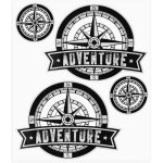 Autocollants - adventure - 20 x 24 cm - rose - moto - r�sistants et durables