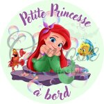 Autocollant b�b� � bord - petite princesse ariel