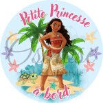 Autocollant b�b� � bord - petite princesse va�ana