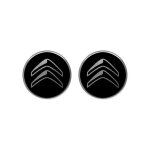 Autocollant logo citro�n 3d noir lot de 2 12 mm