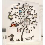Autocollant mural arbre 3d cadre de photo diy d�coration mural pour chambre salon garderie salle de jeux ...