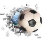 Autocollant mural de football autocollant mural 3d d�calcomanie murale r�volutionnaire autocollant mural ...