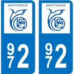 Autocollant stickers plaque dimmatriculation voiture auto 972 martinique drom Autocollant stickers plaque dimmatriculation voiture auto 972 martinique drom
