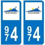 Autocollant stickers plaque dimmatriculation voiture auto 974 la réunion drom Autocollant stickers plaque dimmatriculation voiture auto 974 la réunion drom
