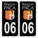 Autocollants stickers plaque immatriculation voiture auto dpartement 06 alpes - maritimes ancien logo ...