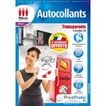 Autocollants transparents - 8 feuilles a4 transparentes micro application