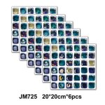 Autocollant en tuile pour salle de bain cuisine 24pcs 20x20 cm sticker mural en fausses tuiles chambre ...
