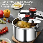 Autocuiseur - 2 niveaux de pression - inox - 8l - rapide - antidflagrant - grande capacit - double ...