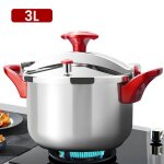 Autocuiseur de 3 litres en acier inoxydable compatible avec tous les types de plaques de cuisson favorise ...
