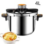 Autocuiseur en acier inoxydable 4l - multicuiseur  cuisson - compatible plaques  induction et  gaz ...
