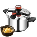 Autocuiseur - cocotte minute - 2 niveaux de pression - inox - 4l - antid�flagrant - grande capacit� - ...