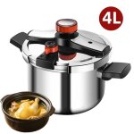 Autocuiseur multifonction antid�flagrant en acier inoxydable 4l 3 niveaux de pression double poign�e ...