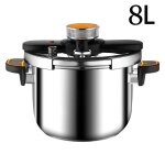 Autocuiseur - autocuiseur professionnel - acier inoxydable - 8l - antidflagrant - compatible plaques ...
