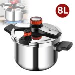 Autocuiseur s�curis� 8l en acier inoxydable 3 niveaux de r�glage antid�flagrant compatible gaz et induction ...