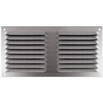 Autogyre - grille métallique à persienne - avec moustiquaire - 200 x 100 mm Autogyre - grille métallique à persienne - avec moustiquaire - 200 x 100 mm