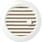 Autogyre - grille ventilation ronde rglable clip - 97 mm - blanc - pvc - pour gaines ou conduits rigides ...