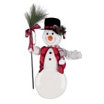 Automate bonhomme de neige - ptit clown - 60 cm - anim� - sonore - d�coration de f�te