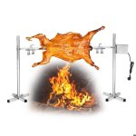 Entirement automatique lectrique grill bbq rack 15w kit de rtissoire inoxydable 70kg rglable en hauteur ...