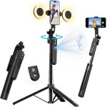 Automatique visage suivi tr�pied avec lumi�re sans app 360� rotate 180cm support de t�l�phone avec capteur ...