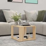 Automne / hiver brun table basse carr�e - ch�ne sonoma 40x40x30cm - bois ding�nierie - hauteur:30cm dec8055226 ...