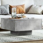 Automne / hiver gris table basse carr�e - gris b�ton 60x60x315cm - bois ding�nierie - hauteur:31. 5cm ...