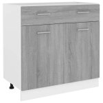 Automne / hiverarmoire bas de cuisine colonne cuisine - armoire de plancher � tiroir lyon sonoma gris ...