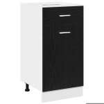 Automne / hiverarmoire bas de cuisine colonne cuisine - armoire de tiroir inf�rieure ch�ne noir 40 x ...