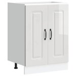 Automne / hiverarmoire bas de cuisine colonne cuisine - meuble bas pour �vier kalmar blanc brillant 60x46x815 ...
