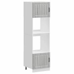 Automne / hiverarmoires de four - armoire bas de cuisine colonne cuisine - 2 pcs kalmar sonoma gris bois ...
