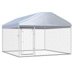 Automne / hiverchenil ext�rieur avec toit pour chiens 200x200x135cm - hauteur:135cm - grande taille &fr ...