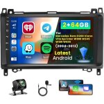 Autoradio 2 + 64g android 15 9 carplay pour mercedes benz b class b200 w245 w169 w639