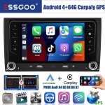 Autoradio 2 din - essgoo - android 14 - 4go + 64go - carplay - audi a4 8e 8h b6 b7 2000 - 2009