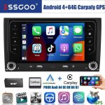 Autoradio 2 din - essgoo - android 14 - 7 pouces - carplay - pour audi a4 2000 - 2009