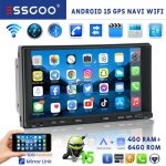 Autoradio 2 din - essgoo - android 15 - 4go + 64go - carplay / android auto - cran 7